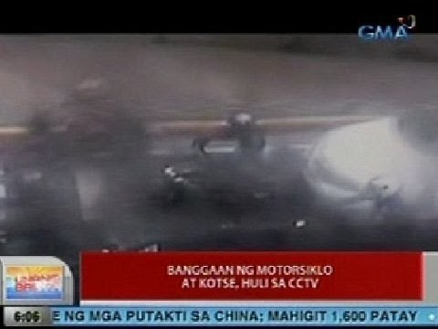 UB: Banggaan ng motorsiklo at kotse sa Pasig, huli sa CCTV