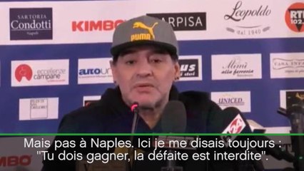 Naples - Maradona : ''Ici, la défaite m'était interdite''