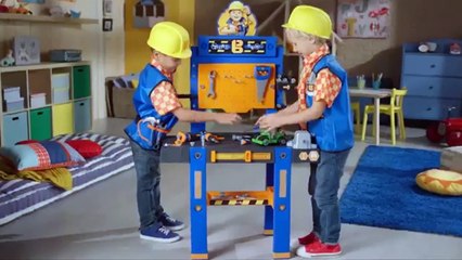Bob Budowniczy Bob der Baumeister Mówiąca Koparka i Warsztat Bricolo One Boba vs Werkbank Center
