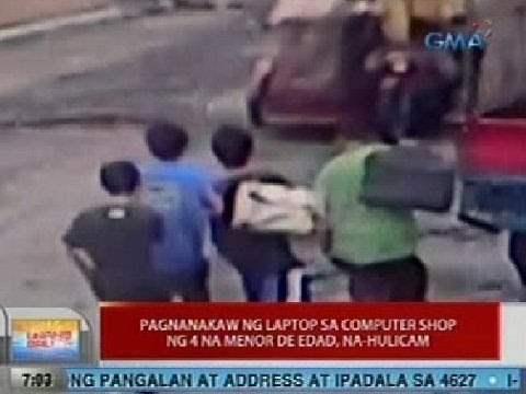 UB: Pagnanakaw ng laptop sa computer shop ng 4 na menor de edad sa QC, na-hulicam