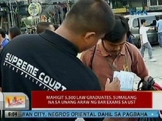 UB: Mahigit 5,500 law graduates, sumalang na sa unang araw ng bar exams sa UST