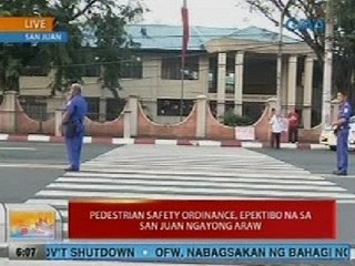 UB: Pedestrian Safety Ordinance, epektibo na sa San Juan ngayong araw