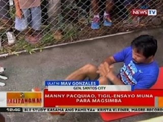 BT: Manny Pacquiao, tigil-ensayo muna para magsimba