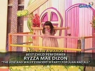 24 Oras: Ryzza Mae Dizon, itinanghal na "Best Child Performer" sa 26th Aliw Awards