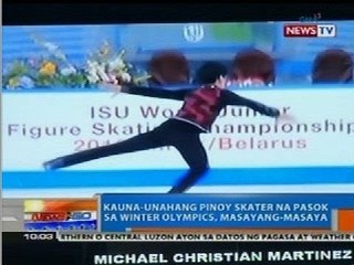 NTG: Kauna-unahang pinoy skater na pasok sa Winter Olympics, masayang-masaya