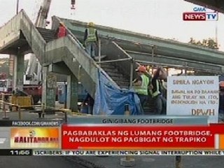 BT: Pagbabaklas ng lumang foorbridge sa Commonwealth Ave., QC, nagdulot ng pagbigat ng trapiko
