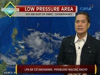 24Oras: LPA sa Catanduanes, posibleng maging bagyo