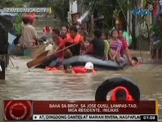 24Oras: Baha sa Brgy. San Jose Gusu sa Zamboanga City, lampas-tao; mga residente, inilikas