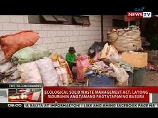 QRT: Ecological Soild Waste Management Act, layong siguruhin ang tamang pagtatapon ng basura