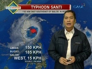 24 Oras: Bagyong Santi, lalong lumakas habang papalapit sa Aurora