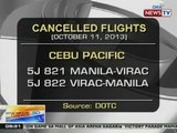 NTG: Ilang flights, kanselado ngayong araw dahil sa masamang panahon
