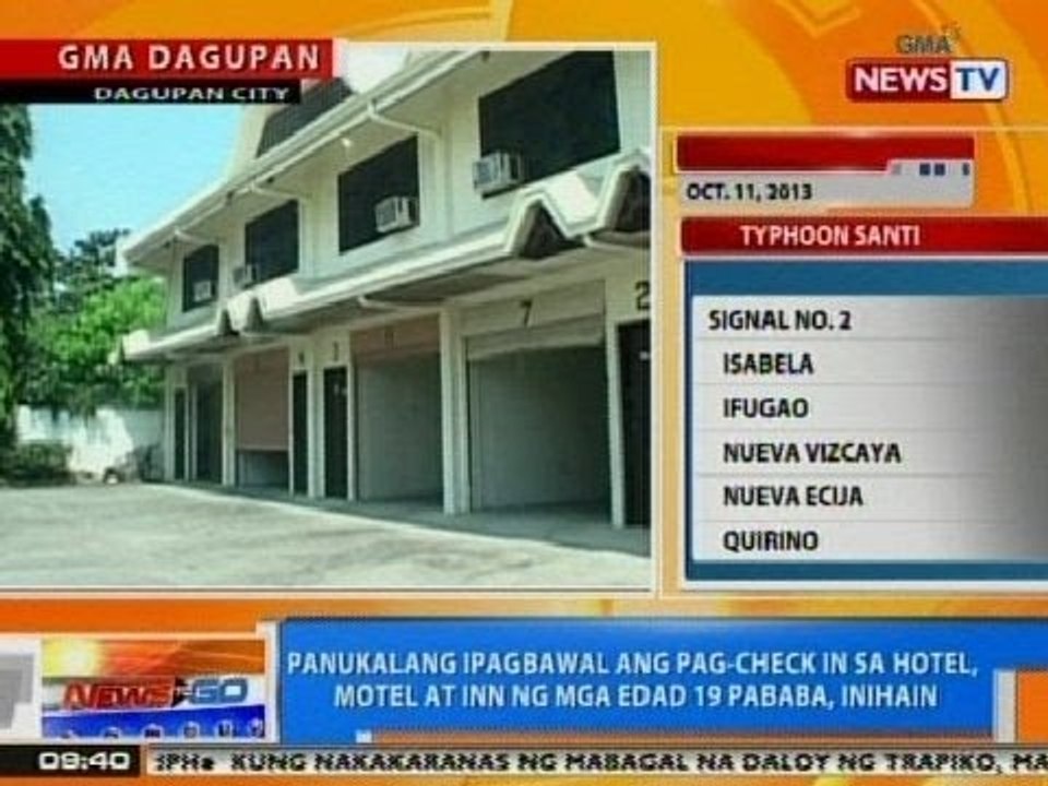 NTG: Panukalang ipagbawal ang pag-check in sa h...