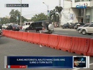 Saksi: Ilang motorista, nalito nang isara ang ilang u-turn slots