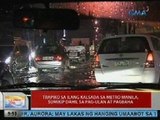 UB: Trapiko sa ilang kalsada sa Metro Manila, sumikip dahil sa pag-ulan at pagbaha