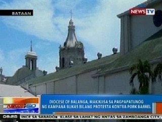 NTG: Diocese of Balanga, makikiisa sa pagpapatunog ng kampana bukas bilang protesta vs pork barrel
