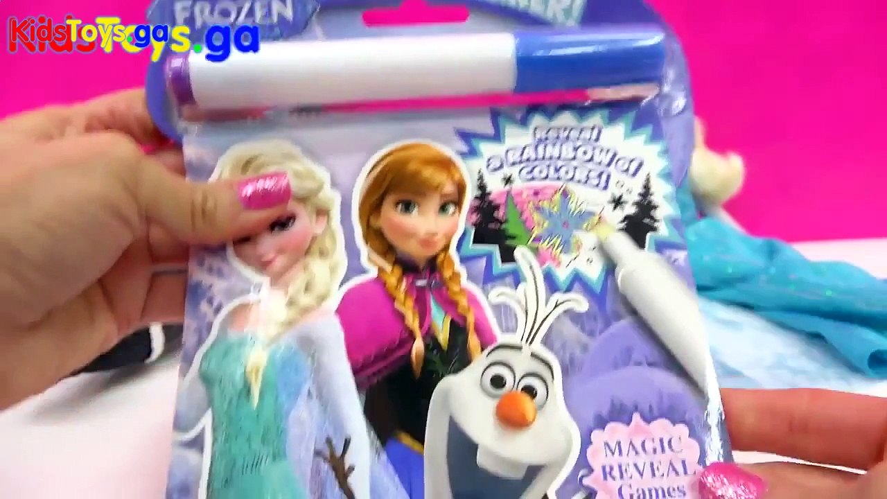 Disney Frozen Imagine Ink Rainbow Color Pen Art Book with Surprise Pictures Cookieswirlc Video3
