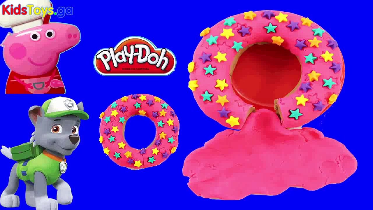 PLay Doh Frozen!! - Create Cookie Donut Playdoh for Peppa Pig & Paw patrol toys - learn numbers
