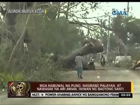 24 Oras: Bagyong Santi, nag-iwan ng matinding pinsala sa Nueva Ecija