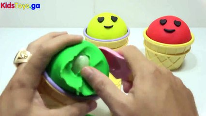 Play Doh Ice Cream Cupcakes Surprise Toys PEPPA PIG EGGS Pet Shop and My POny - learn numbers kids