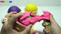 PLAY DOH ice cream cupcakes surprise Toys Peppa PIG Lalaloopsy EGGS SpongeBob - learn numbers kids