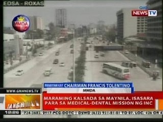 BT: Maraming kalsada sa Maynila, isasara para sa Medical-Dental Mission ng INC