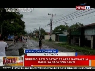 BT: NDRRMC: 3 patay at 4 nawawala dahil sa Bagyong Santi