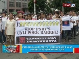 Скачать видео: BP: Kabi-kabilang protesta, isinagawa mula nang lumabas ang pork barrel scam