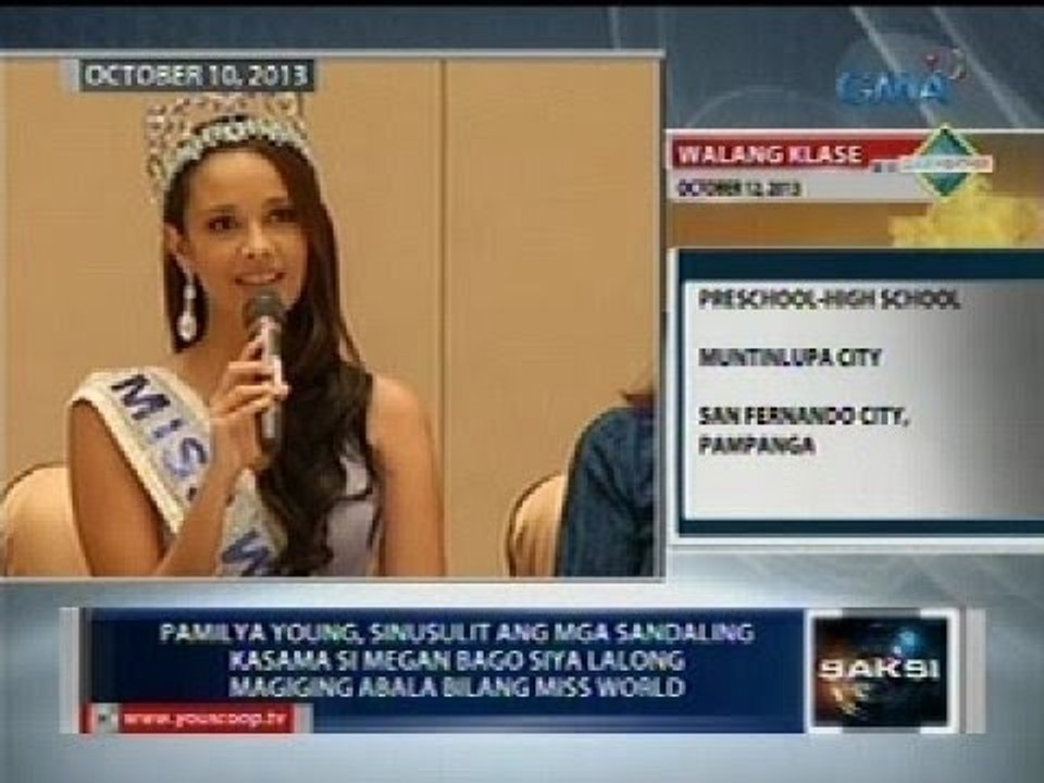 Saksi: Libu-libo, sumalubong sa victory motorcade ni Miss World 2013 Megan Young