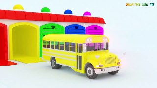 Colors For Children With 3D Kids Bus - Learn Colors with Bus - Kids Learning Video 2017