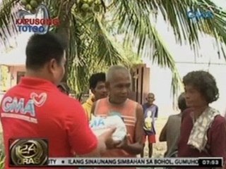 24Oras: Tulong, naihatid sa libo-libong pamilyang nasalanta ng Bagyong Santi sa Aurora at Tarlac