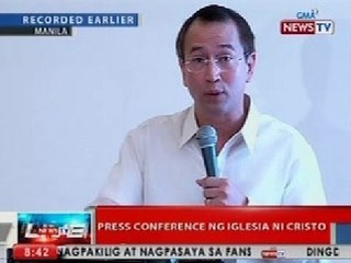 NTVL: Press conference ng Iglesia ni Cristo