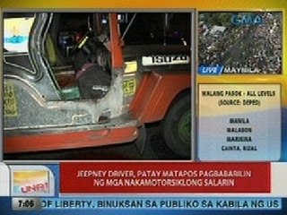UB: Jeepney driver sa QC, patay matapos pagbabarilin ng mga nakamotorsiklong salarin