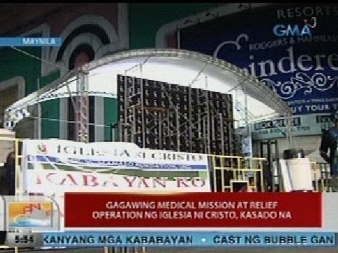 UB: Gagawing medical mission at relief operation ng Iglesia ni Cristo, kasado na