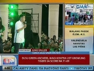 UB: Panayam kay DLSU coach Juno Sauler kaugnay sa kanilang panalo vs UST