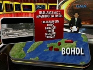 24 Oras: Pinsala ng Lindol sa Visayas