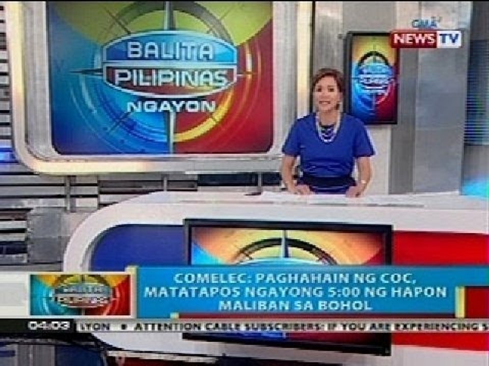 COMELEC: Huling araw ng paghahain ng COC, hindi na mae-extend maliban sa Bohol