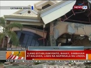 BT: Ilang establisimyento, bahay, simbahan at kalsada, labis na napinsala ng lindol