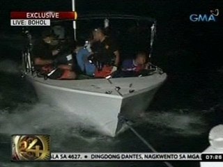 24 Oras: Ilang sugatan, ibiniyahe sa dagat para dalhin sa ospital sa Tagbilaran