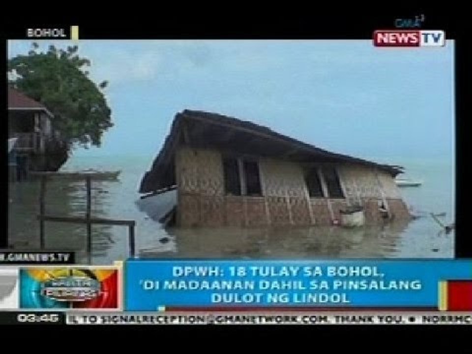 BP: DPWH: 18 tulay sa Bohol, di madaanan dahil sa pinsalang dulot ng lindol