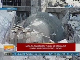 UB: Misa sa simbahan, tuloy sa kabila ng pinsalang idinulot ng lindol