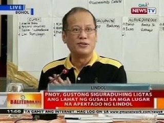 BT: PNoy, gustong siguraduhing ligtas ang lahat ng gusali sa mga lugar na apektado ng lindol