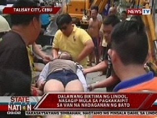 SONA: 2 biktima ng lindol, nasagip mula sa pagkakaipit sa van na nadaganan ng bato