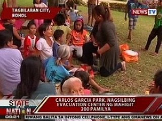 SONA: Carlos Garcia Park sa Bohol, nagsilbing evacuation center ng mahigit 200 pamilya