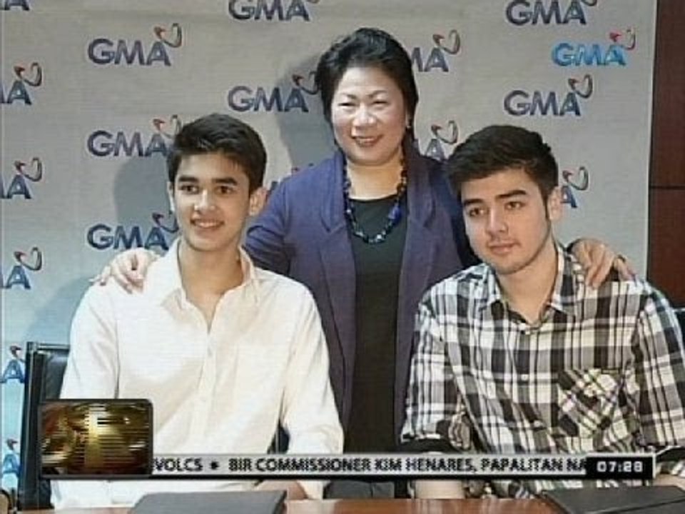 24 Oras: Magkapatid na Kobe at Andre Paras, pumirma ng kontrata sa Kapuso Network