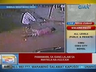 UB: Pamamaril sa isang lalaki sa Maynila, na-hulicam
