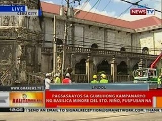 BT: Pagsasaayos sa gumuhong kampanaryo ng Basilica Minore del Sto. Niño sa Cebu, puspusan