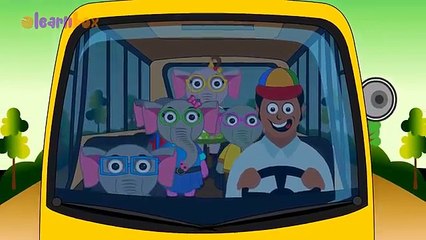 Elephant Wheels On The Bus Nursery Rhyme Wheels On The Bus Rhyme for Children Elephant Bus Song