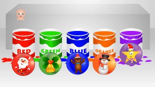 Learn Colors With Surprise Balls Fun Giant Buckets   2d Animation Colours to Kids Learning Videos