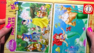 Disney Princess Puzzle Games Rompecabezas de Snow White Mermaid Ariel Kids Learning Toys- Marvel
