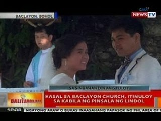 BT: Kasal sa Baclayon church, Bohol, itinuloy sa kabila ng pinsala ng lindol